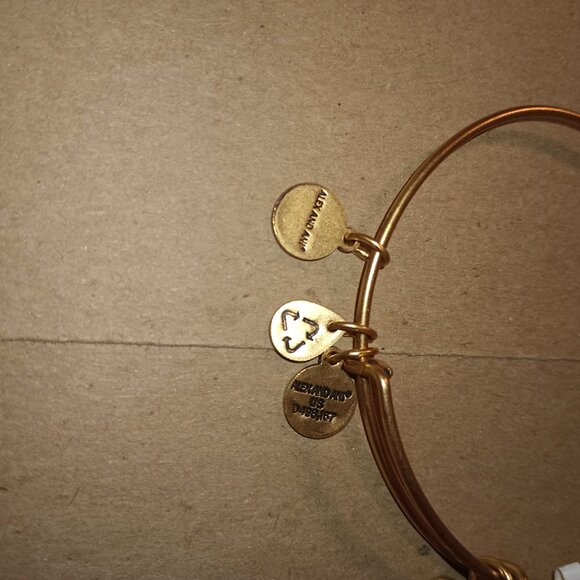 NEW Alex and Ani 'Mermaid' Femininity Charm Bangle Gold Finish - Picture 6 of 9